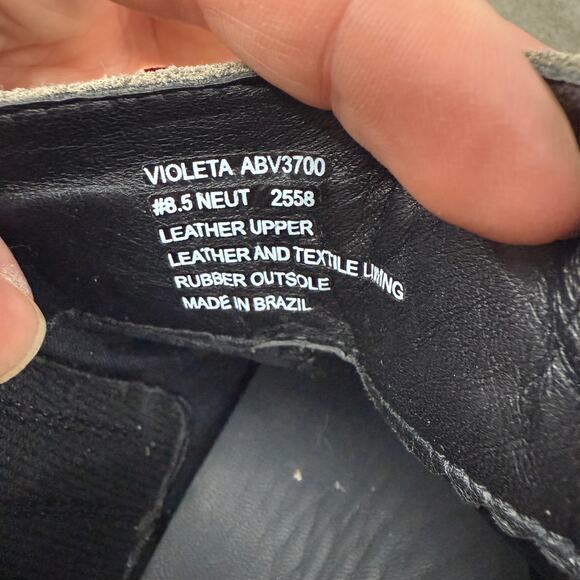 Abeo Violeta Taupe Suede Leather Ankle Boot Womens 8.5 - Picture 8 of 9